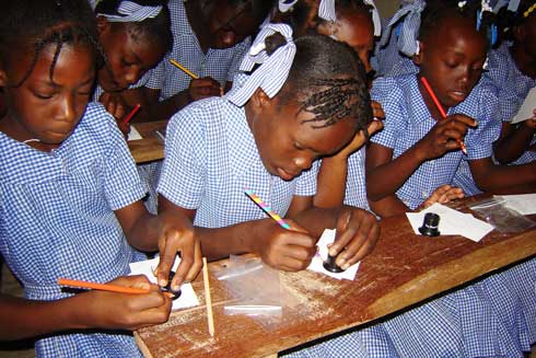 Haiti girls and loupes