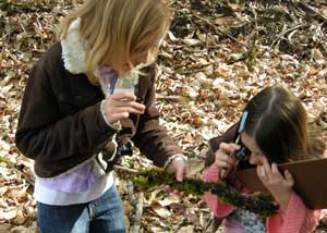 Students louping outdoors