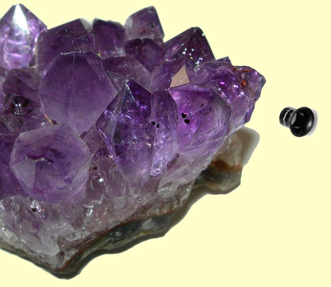 Amethyst with The Private Eye Jeweler's Loupe
